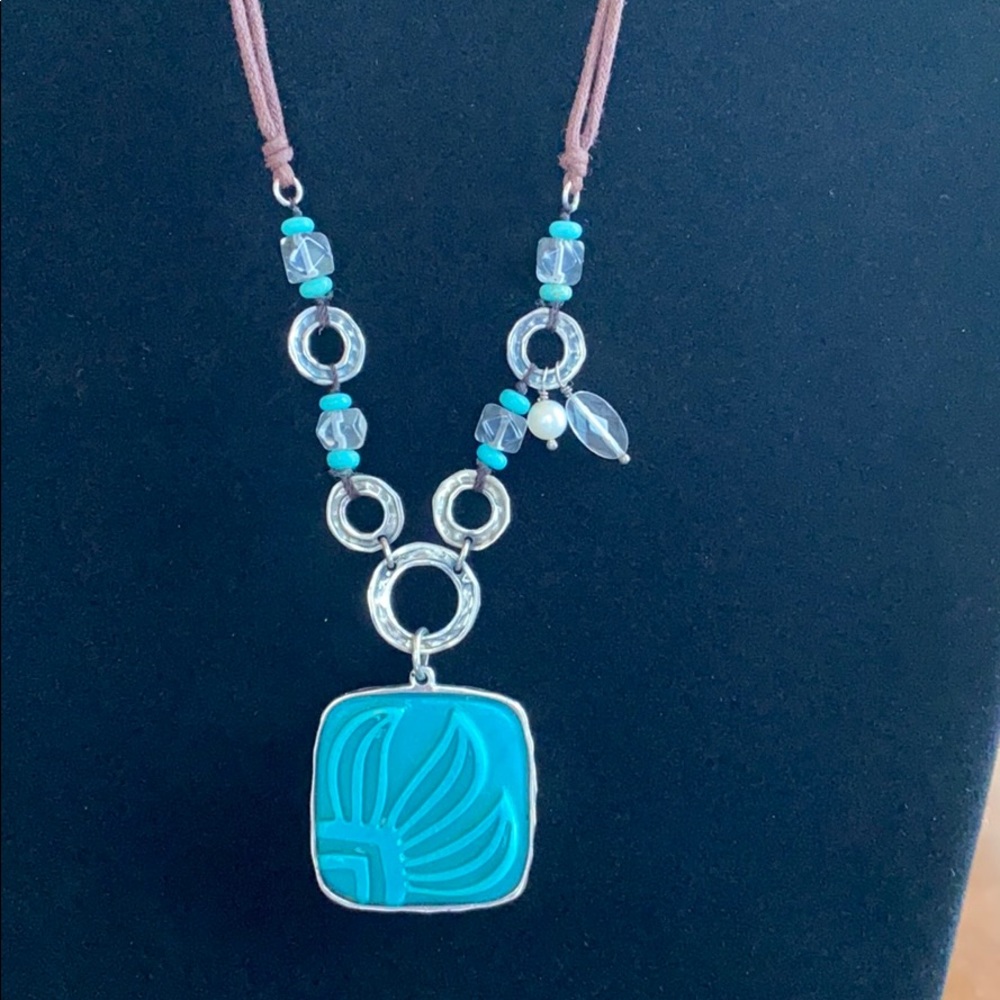 Silpada Howlite and S.S. Necklace